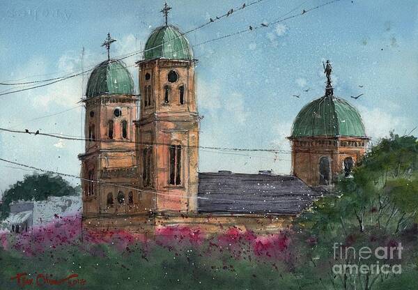 Wall Art - Painting - Basillica of the Immaculate Conception in Natchitoches by Tim Oliver