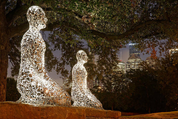 Bigger Than The Sum Of Our Parts - Tolerance Sculptures Downtown Houston Texas Art Print