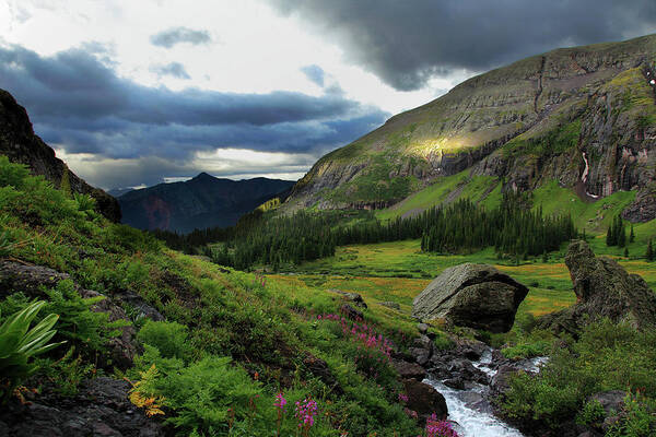 Wall Art - Photograph - Cascade In Lower Ice Lake Basin by A. V. Ley