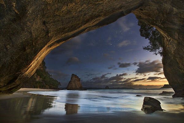 Wall Art - Photograph - Cathedral Cove by Yan Zhang