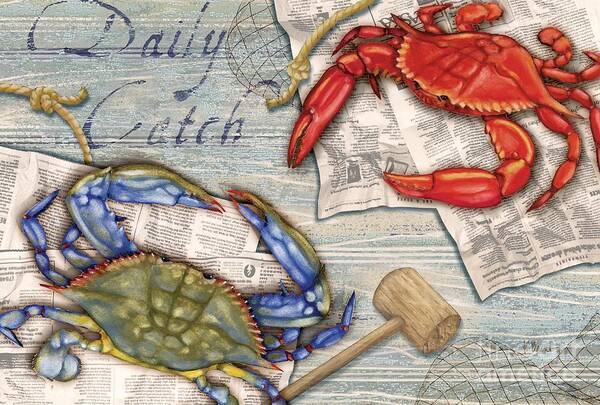 Wall Art - Painting - Daily Catch Crabs by Paul Brent