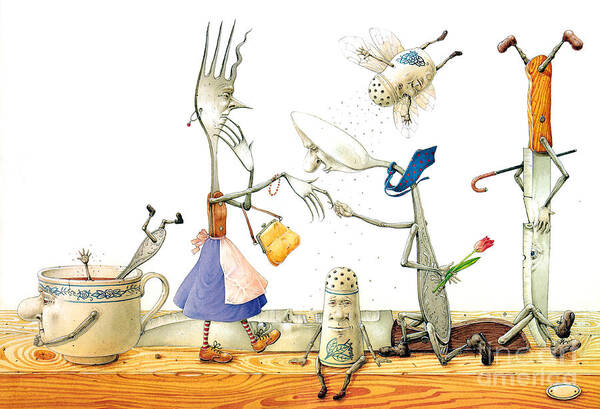 Dinner Accident Art Print