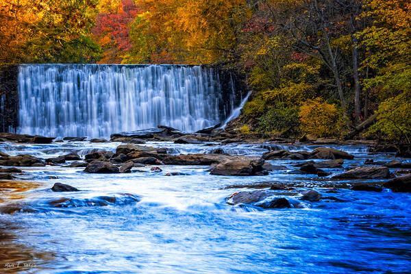 Fall Comes To Vickery Creek In Roswell Art Print