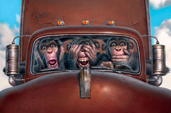 Hear No Evil See No Evil Speak No Evil Art Print