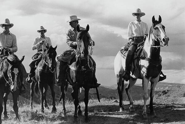 Wall Art - Photograph - Male Models For The Gap Riding Horses by Arthur Elgort