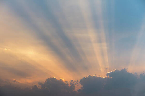 Wall Art - Photograph - Sunlight,rays Of Light Behind Clouds by Hh5800