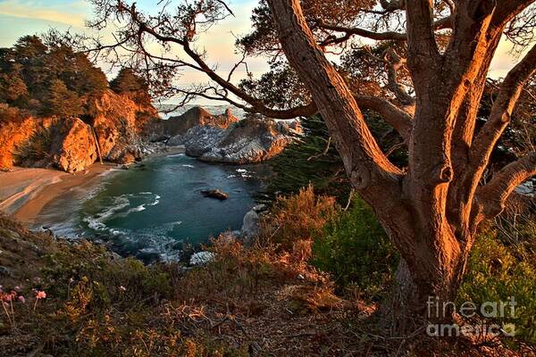 Sunset At Mcway Falls Art Print