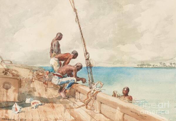 The Conch Divers Art Print