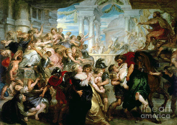 The Rape Of The Sabine Women By Rubens Art Print