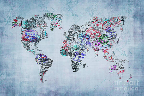 Traveler World Map Art Print