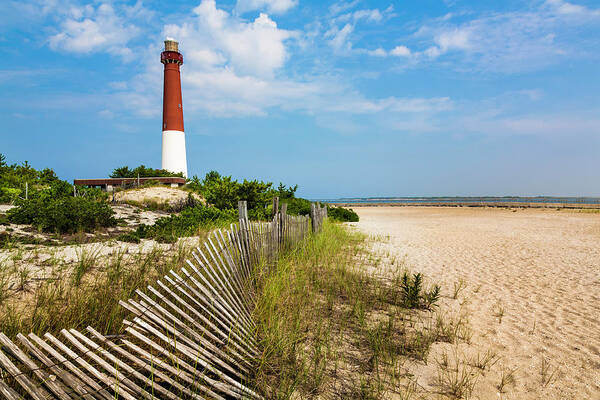 Barnegat Lighthouse, Sand, Beach, Dune Art Print