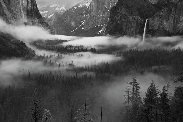 Wall Art - Photograph - Fog Floating In Yosemite Valley by Hong Zeng