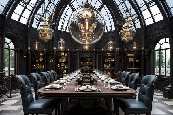 Meal Wall Art featuring the digital art Mechanical Feast by Charles Coffey