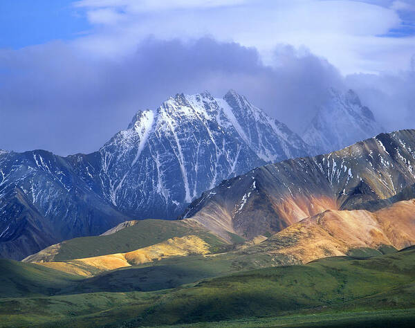 Alaska Range And Foothills Denali Art Print