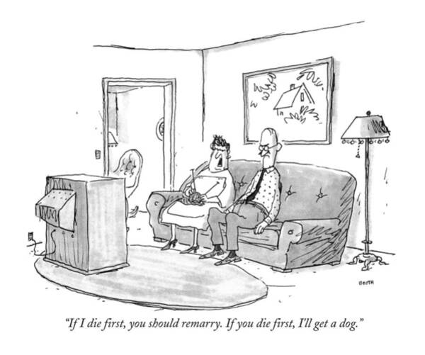 Wall Art - Drawing - If I Die First by George Booth