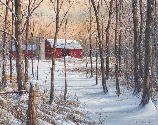 Wall Art - Painting - On that Snowy Morn by Jake Vandenbrink