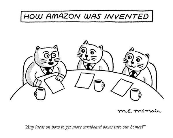 Wall Art - Drawing - How Amazon Was Invented by Elisabeth McNair