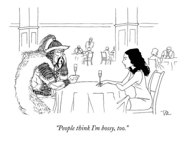 A Woman Has A Date With Ghengis Khan Art Print