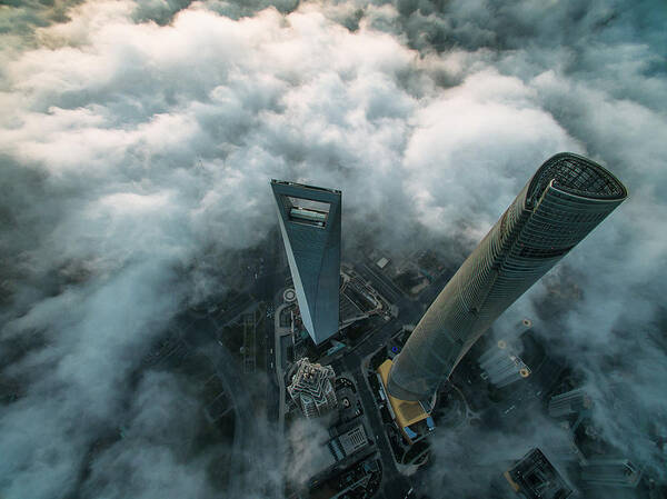 Heavenly View Of Shanghai Art Print