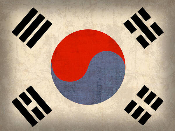 Coin Purse Gift Flag Retro Artistic Korean Expat Country South Korea