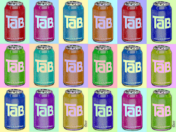 Wall Art - Painting - Tab Ode To Andy Warhol Repeat Horizontal by Tony Rubino