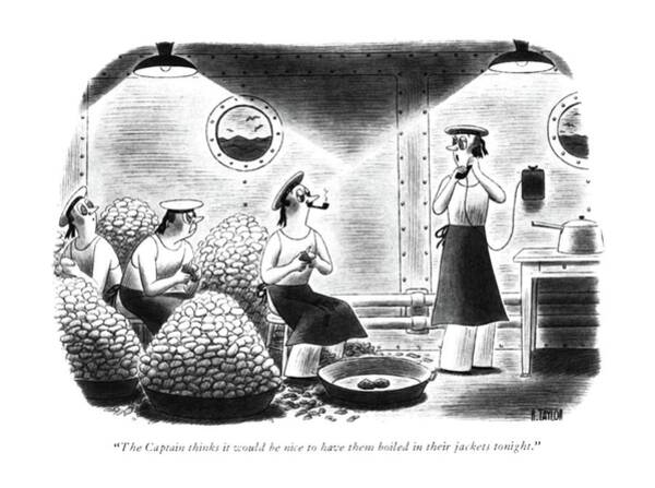 Wall Art - Drawing - The Captain Thinks It Would Be Nice by Richard Taylor