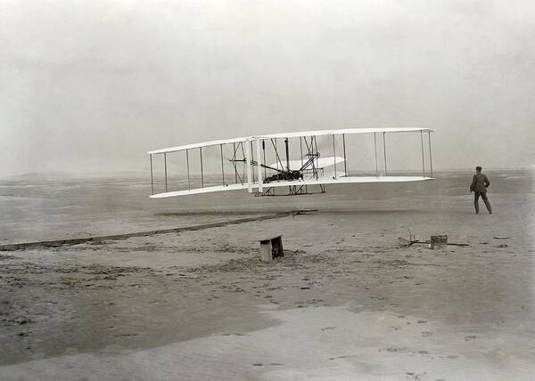 The Wright Brothers' First Powered Art Print