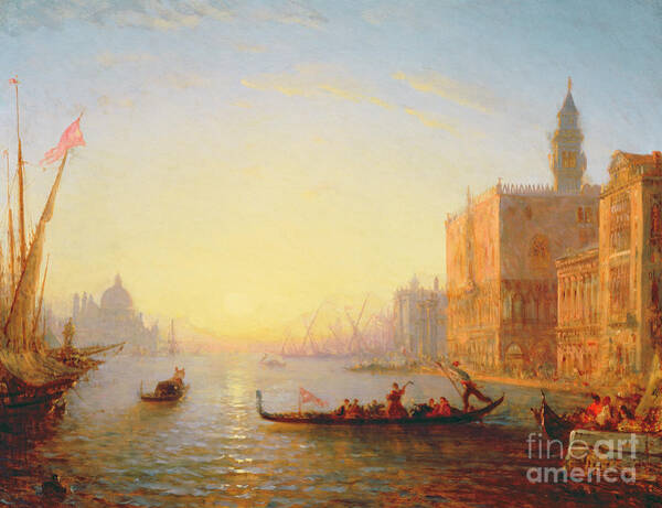 Wall Art - Painting - Venice Evening by Felix Ziem by Felix Ziem