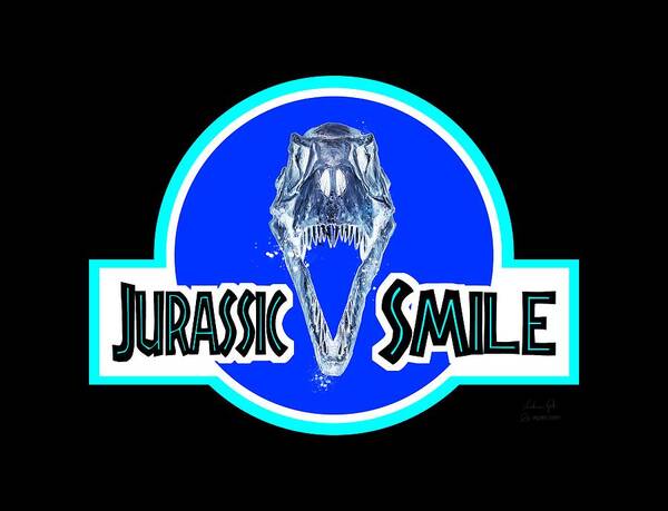  Digital Art - Jurassic Smile Skull inv by Andrea Gatti