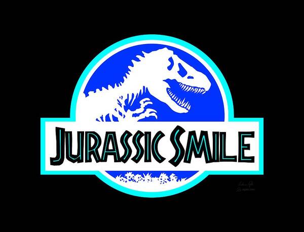  Digital Art - Jurassic Smile Logo inv by Andrea Gatti