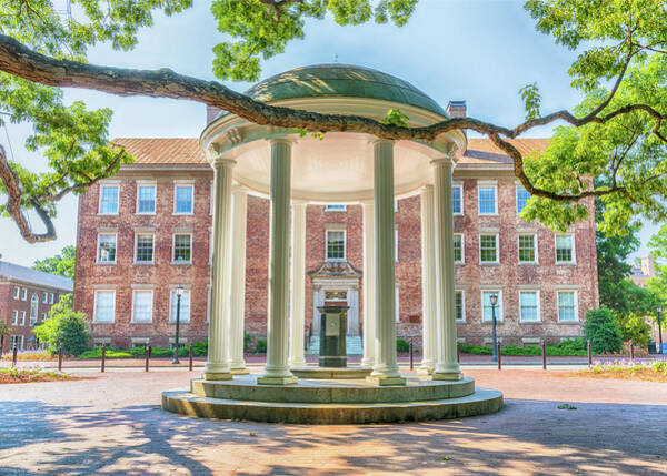 Wall Art - Photograph - UNC Old Well and South Building - #1 by Stephen Stookey