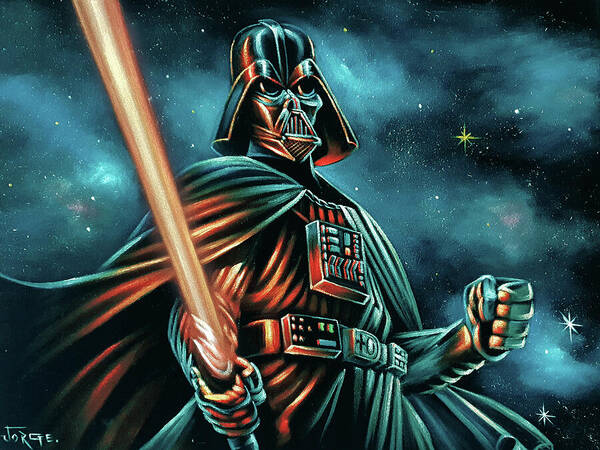Wall Art - Painting - Darth Vader of Star Wars #2 by Jorge Terrones