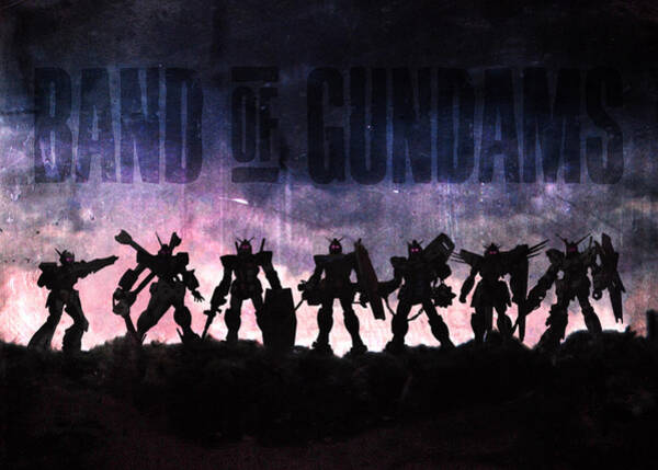  Digital Art - 61 Gundams BoG black by Andrea Gatti