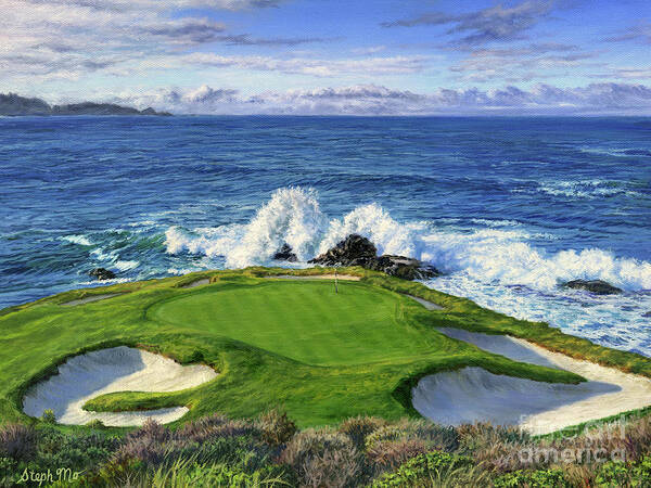Wall Art - Painting - Pebble Beach by Steph Moraca