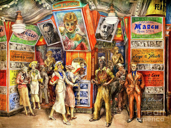 Remastered Art Twenty Cent Movie By Reginald Marsh 20240112 Art Print