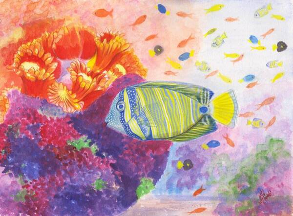  Painting - Sailfin Tang Fish  by Swati Singh