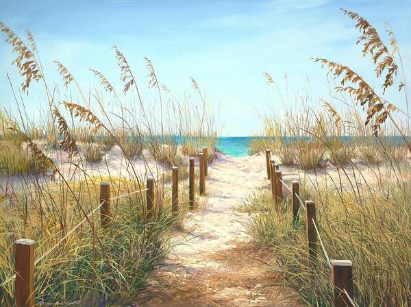 Sea Oat Path Art Print