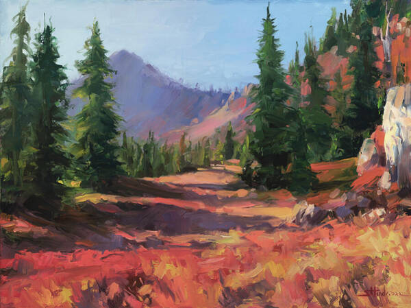 Wall Art - Painting - Seeing Red at the Seven Devils by Steve Henderson