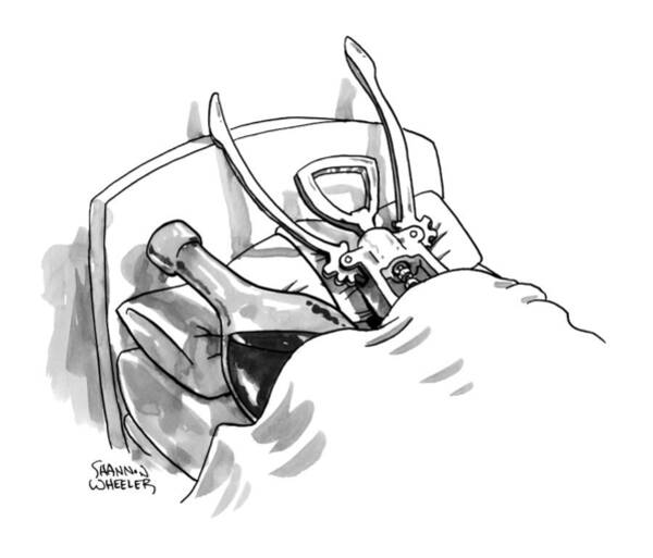 A Wine Opener And A Bottle Lay In Bed Like Art Print