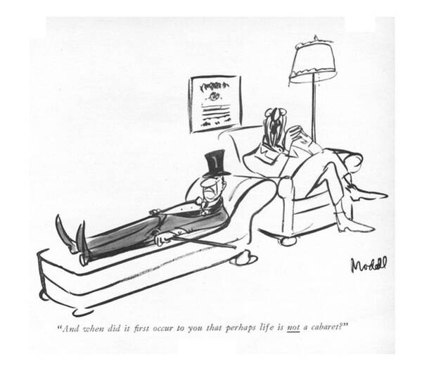 Wall Art - Drawing - And When Did It ?rst Occur To You That Perhaps by Frank Modell