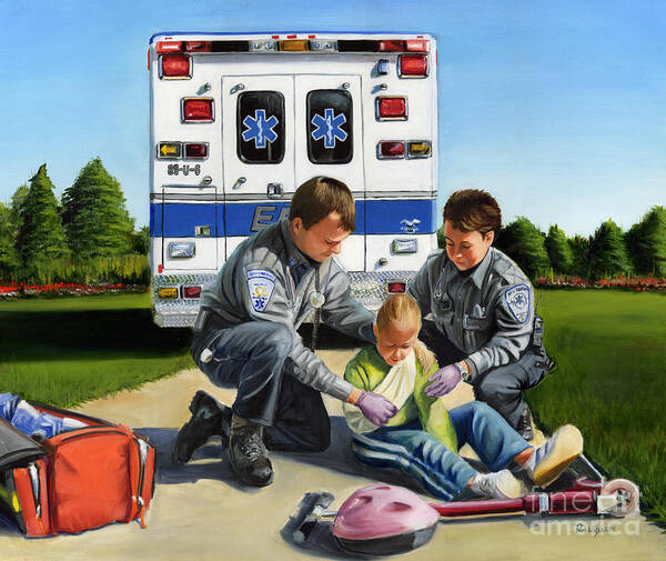 595 Gurney Medic Fire Station Details about   Ambulance Paramedic EMT US Patent Art Print 