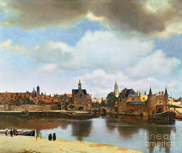 Wall Art - Painting - View of Delft by Jan Vermeer