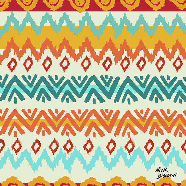 Wall Art - Digital Art - Navajo Mission Round #2 by Nicholas Biscardi