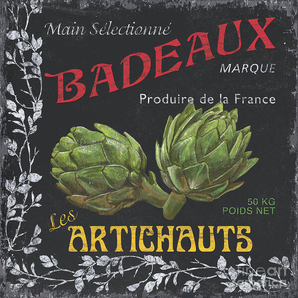 French Veggie Labels 1 Art Print