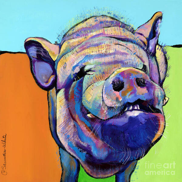 Home Art wall Decor Animals Pig Earl Oil painting Picture Printed on canvas gift 