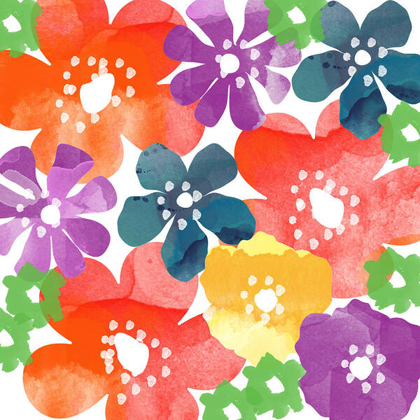 Big Bright Flowers Art Print