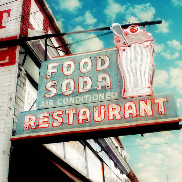 Wall Art - Photograph - Elliston Place Soda Shoppe - Square Crop by Amy Tyler