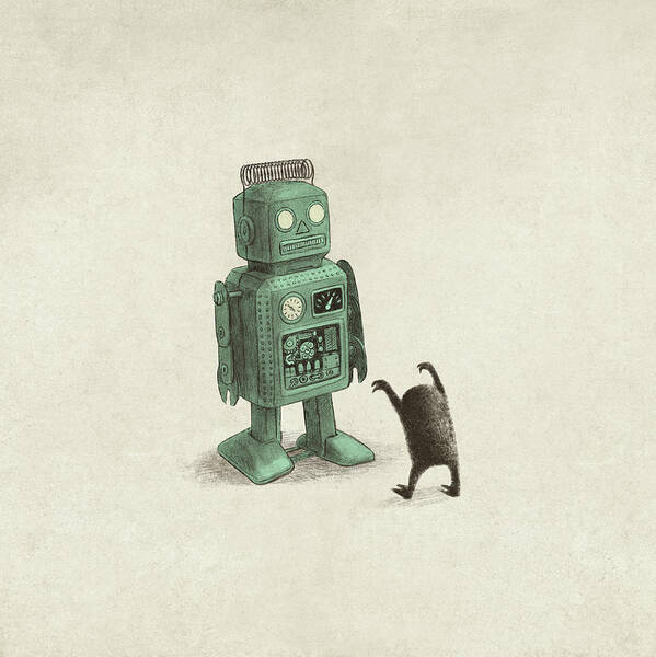 Robot Vs Alien Art Print
