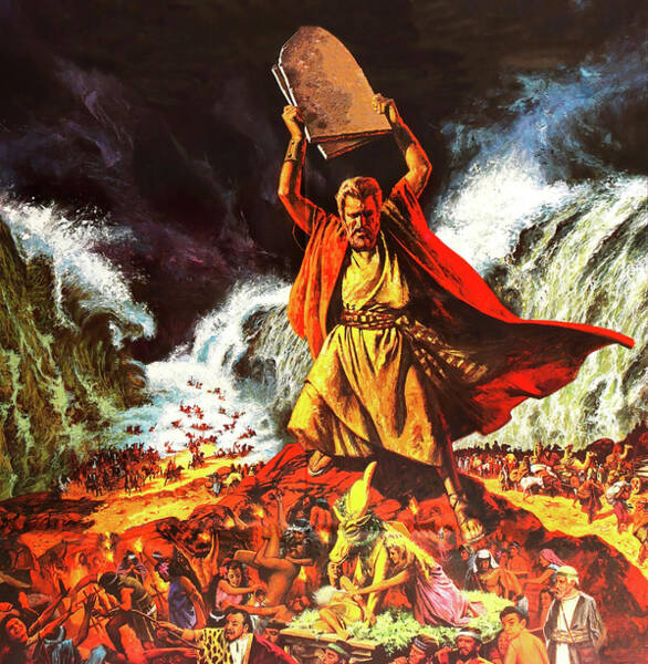 Moses Receiving The Ten Commandments From God On Mount Sinai Bath Towel by  Gebhard Fugel - Fine Art America