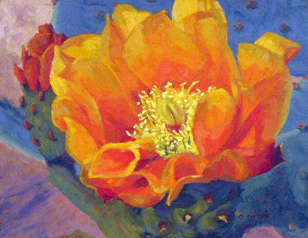 Claire Bistline - Cactus Flower Series-Smooth Prickly Pear